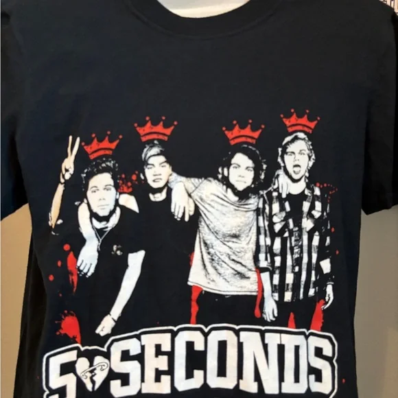 Gildan Black Graphic Tee - 5 Seconds of Summer - Picture 3 of 10